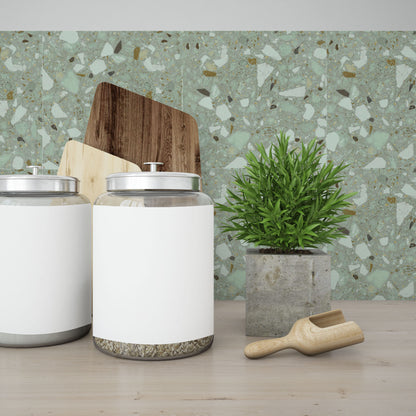 Dapper Green Terrazzo Effect Wall and Floor Tile