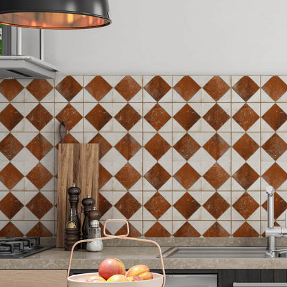 Jewel Terracotta Patterned Wall and Floor Tile