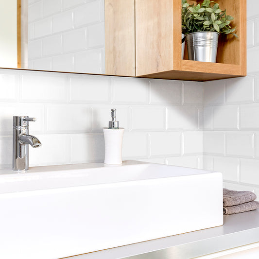 Metro White Bevelled Edge Wall Tile