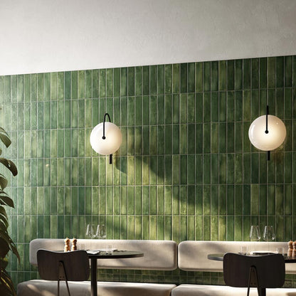 Arizona Green Slim Brick Wall Tile