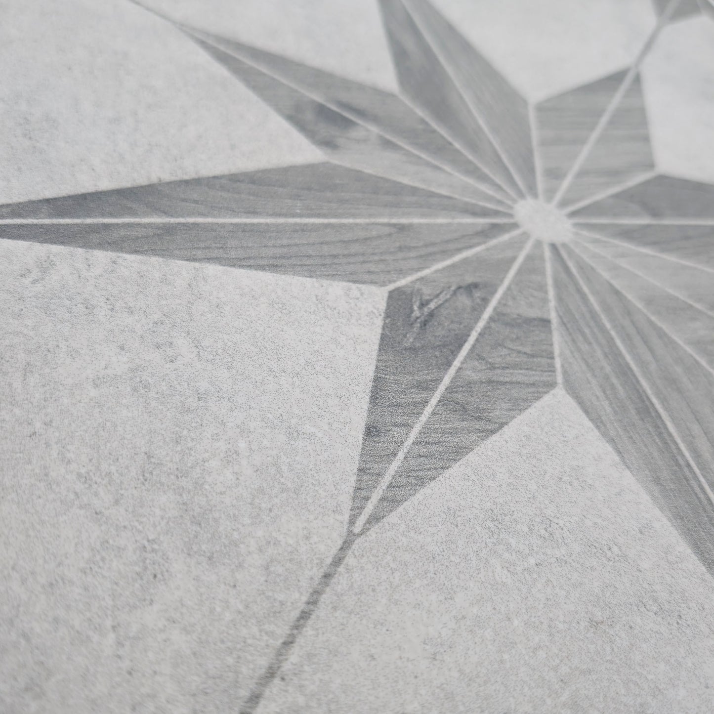 Nautical Star Grey and White Wall and Floor Tile