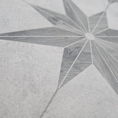 Nautical Star Grey and White Wall and Floor Tile