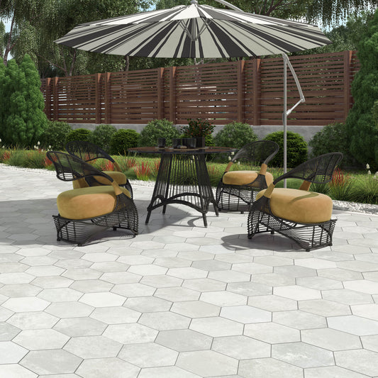 Felix White Indoor/Outdoor Floor Tile