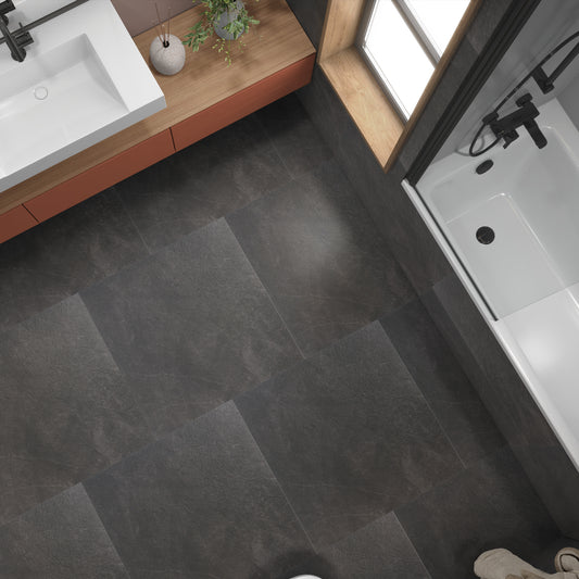 Magma Graphite  Black Stone Effect Wall and Floor Tile