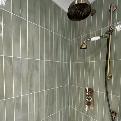 Lacquer Sage Grey Wall Tile