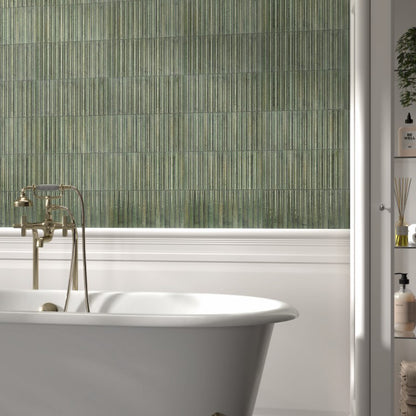 Raphael Green Fluted Wall Tile