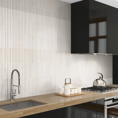 Raphael White Fluted Wall Tile