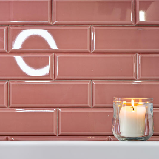 Paris Metro Pink Wall Tile