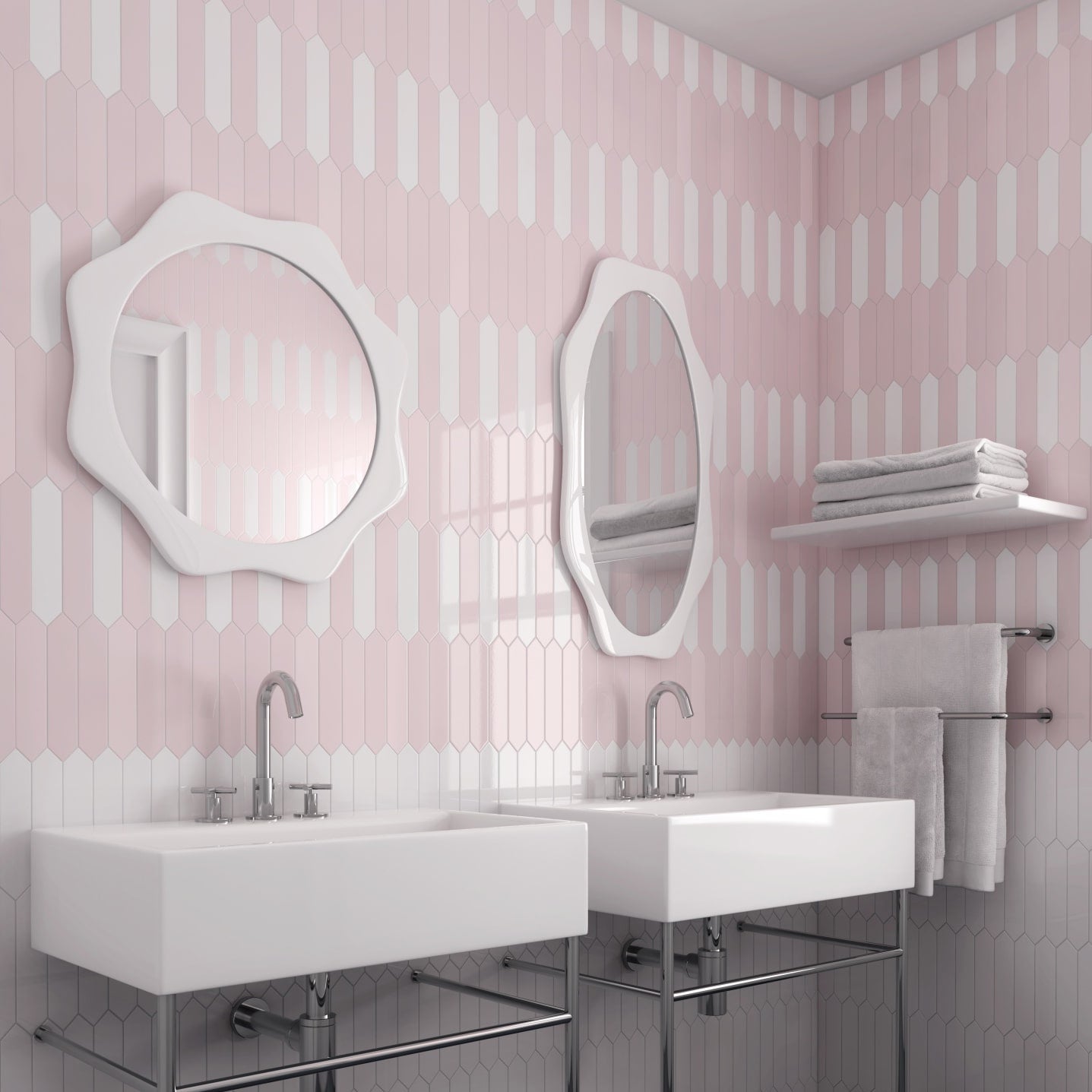 Delilah Blush Pink Wall Tile