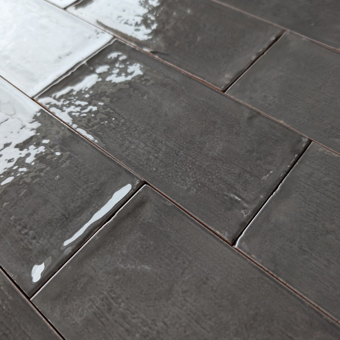 Florence Dark Grey Brick Shaped Wall Tile