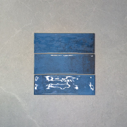 Splash Blue Ceramic Brick Shape Wall Tile