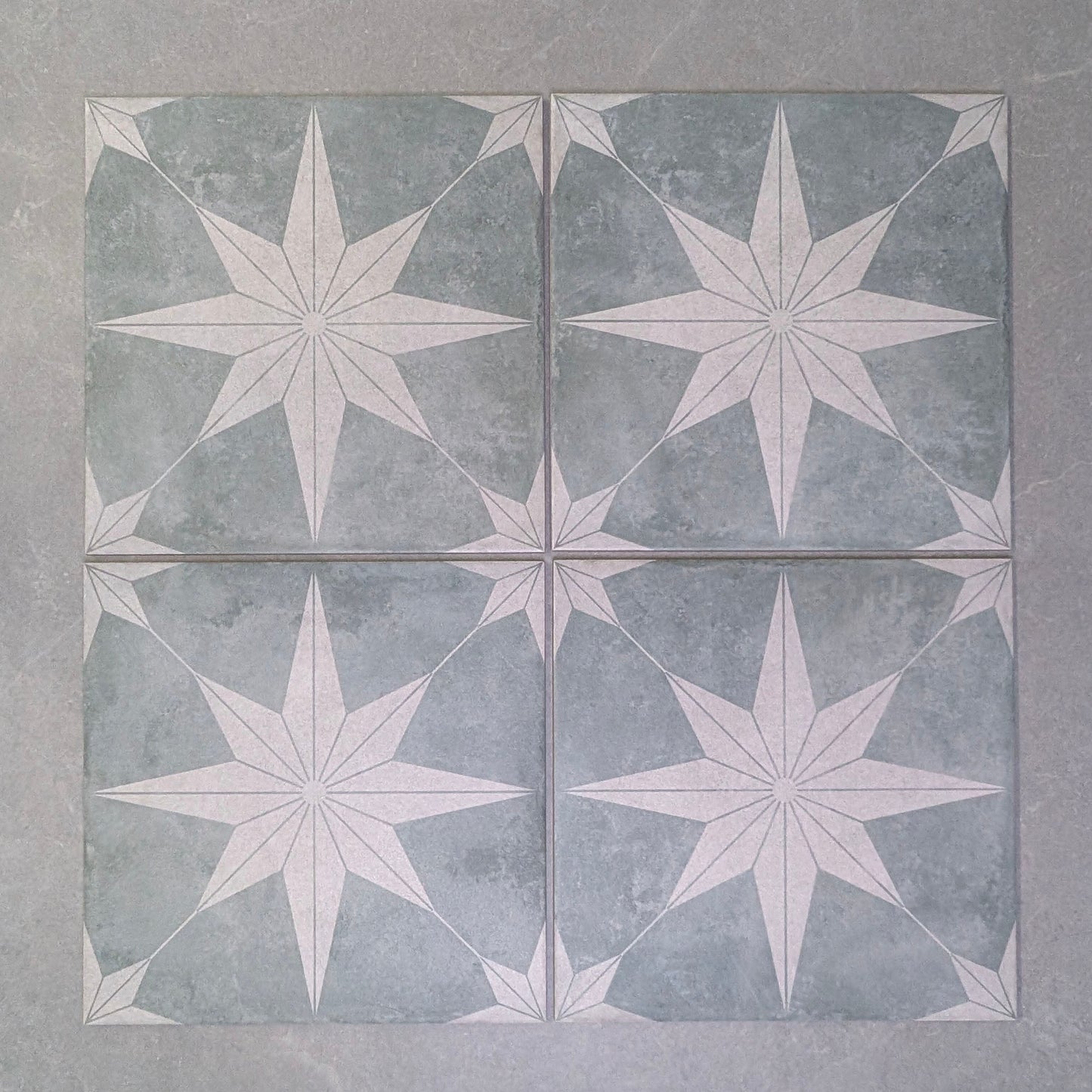 Nautical Star Green Wall and Floor Tile