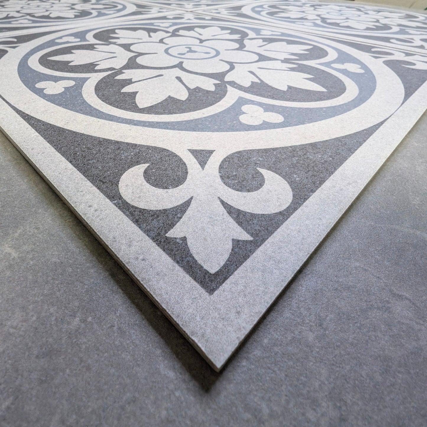 Chapel Blue Victorian Wall and Floor Tile