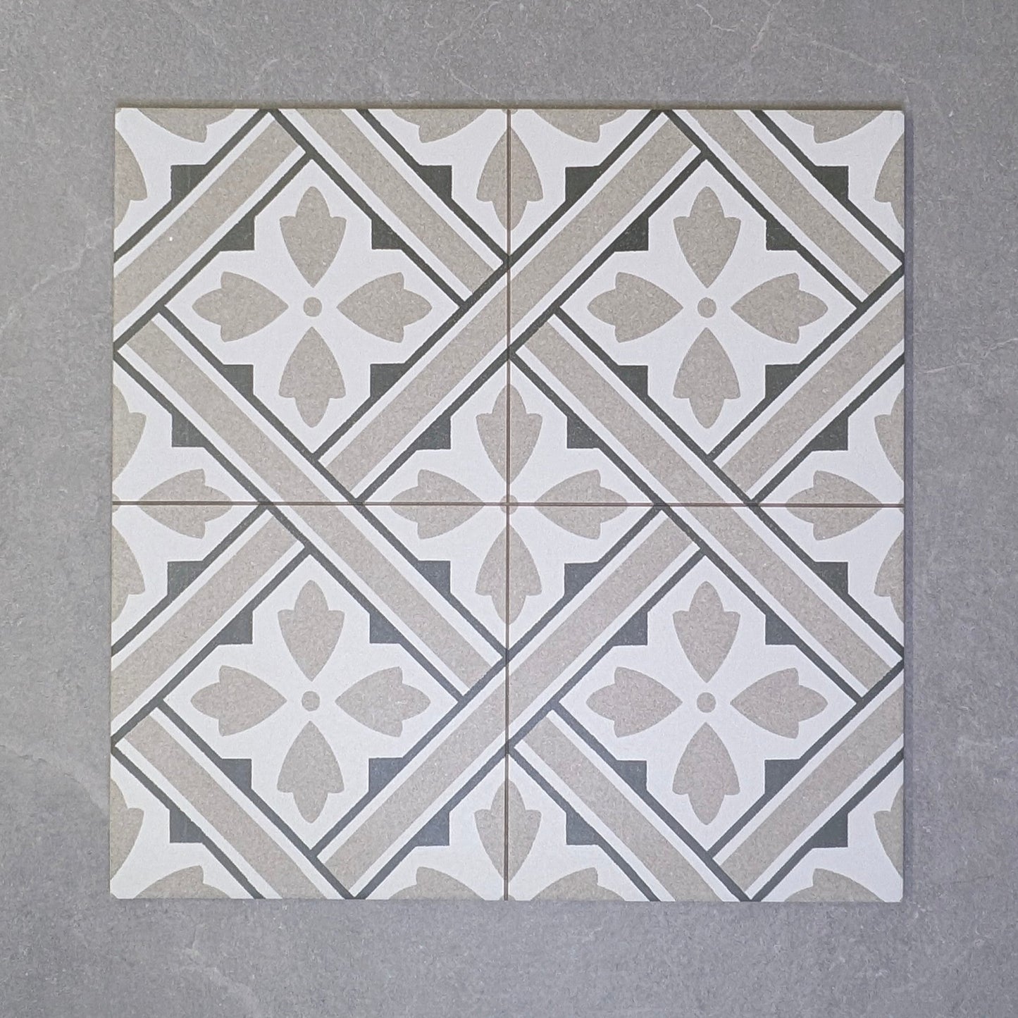 Albert Grey Victorian Floor Tile