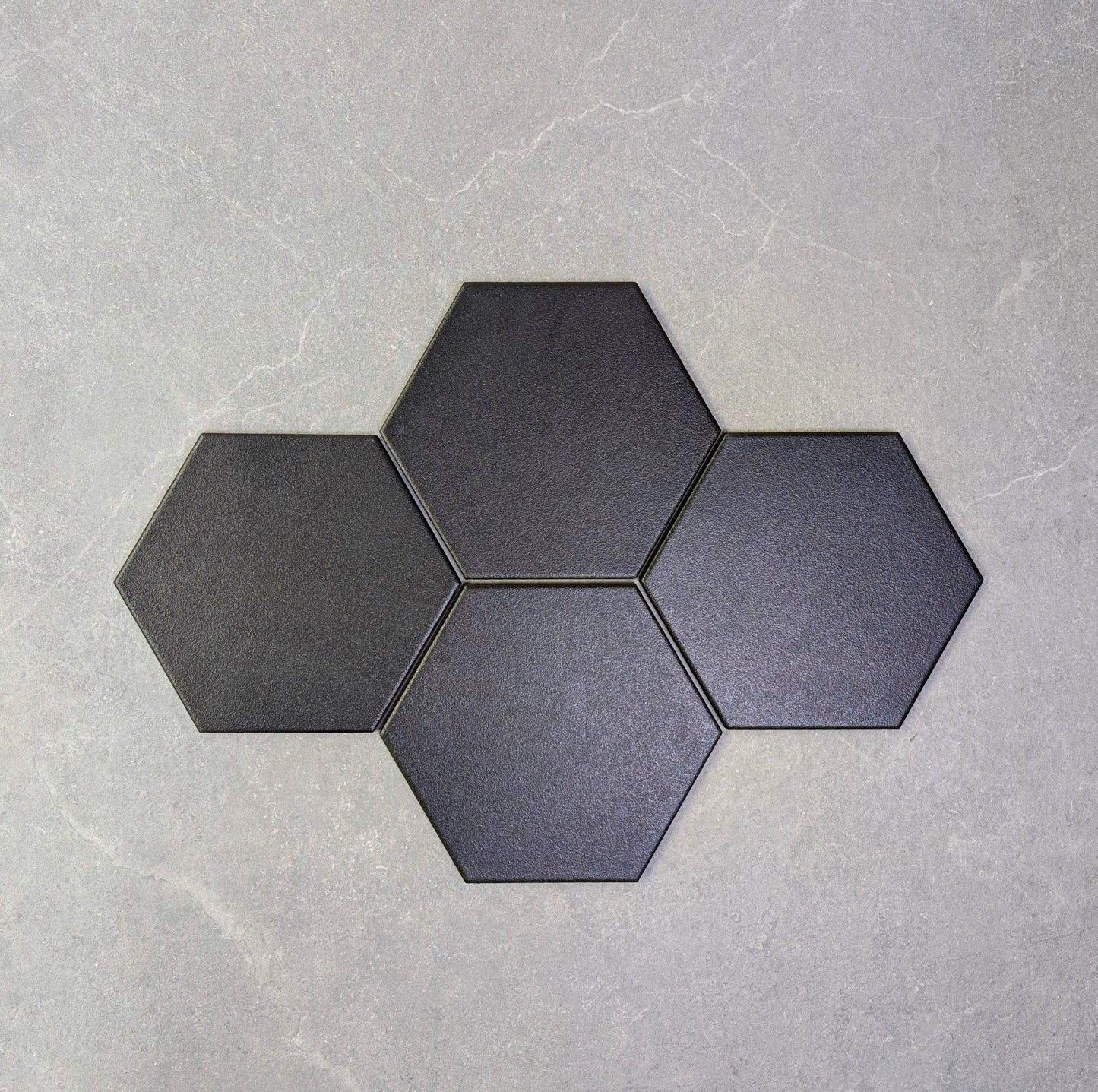 Regent Black Hexagon Wall and Floor Tile