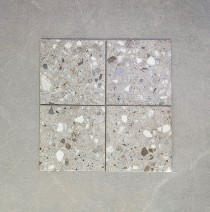 Dapper Grey Terrazzo Effect Small Wall and Floor Tile