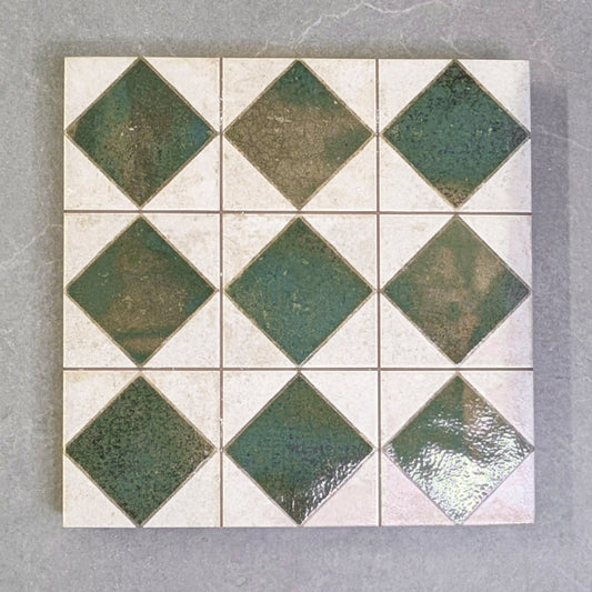 Jewel Green Patterned Wall and Floor Tile