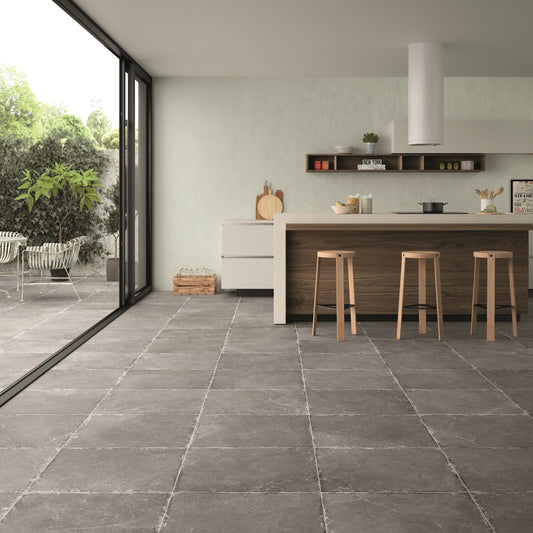 Calabria Dark Grey 450x450mm Floor Tile