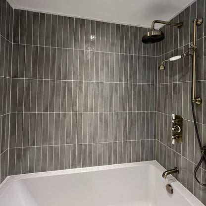 Lacquer Sage Grey Wall Tile