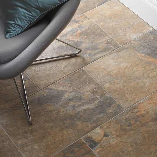 Bedrock Brown Slate Effect Wall and Floor Tile