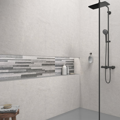 Magma Textured Light Grey Stone Effect Wall Tile