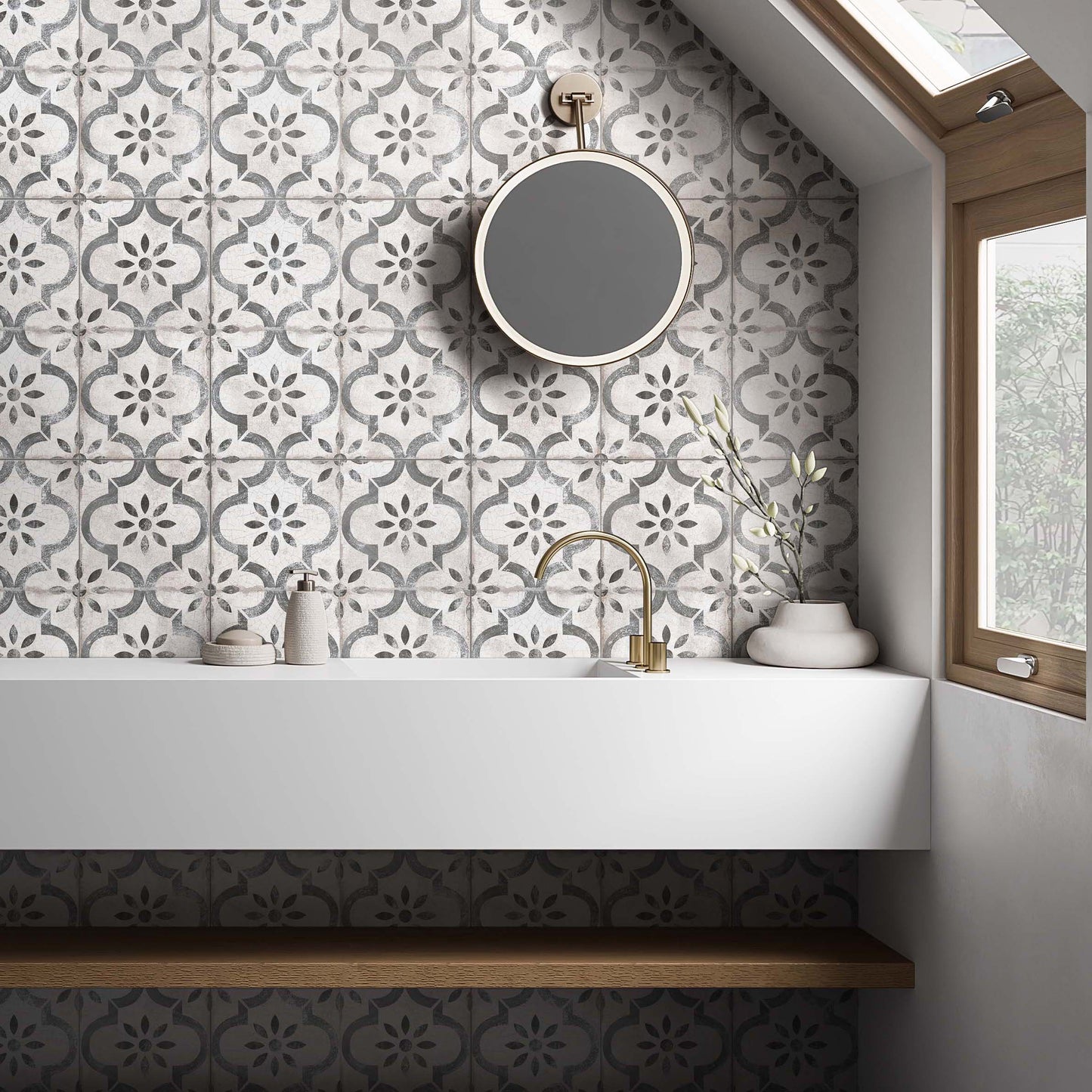 York Grey Victorian Wall And Floor Tile