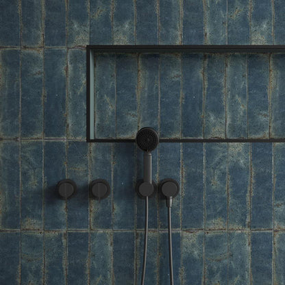 Café Blue Brick Shaped Wall Tile