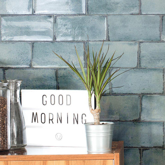 Dante Green/Blue Brick Shaped Wall Tile