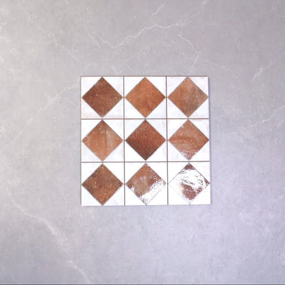 Jewel Terracotta Patterned Wall and Floor Tile