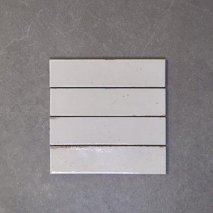 Realm White Slim Brick Wall Tile