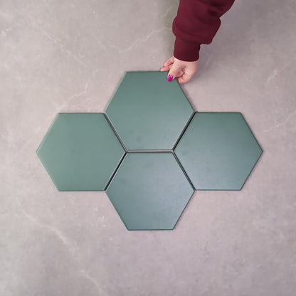 Regent Green Hexagon Wall and Floor Tile