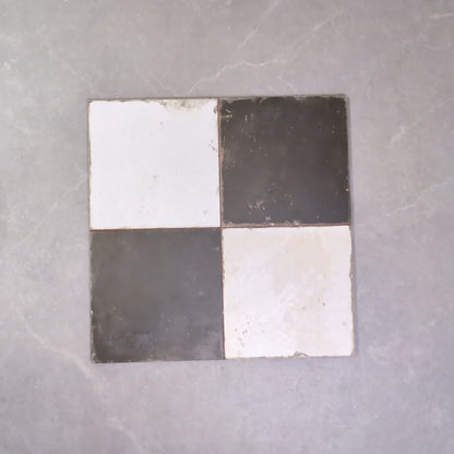 Vintage Chess Black Wall and Floor Tile