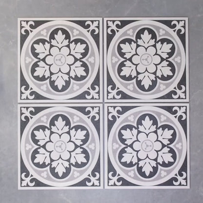 Chapel Dark Grey Victorian Wall and Floor Tile