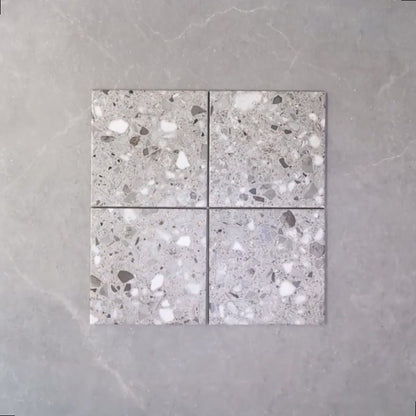 Dapper Grey Terrazzo Effect Small Wall and Floor Tile