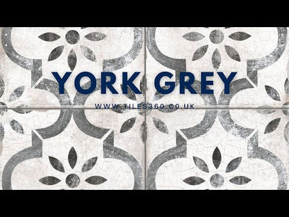 York Grey Victorian Floor Tile