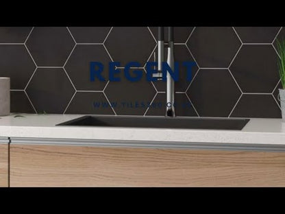 Regent Black Hexagon Wall and Floor Tile