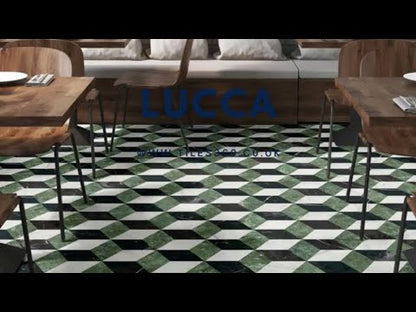 Lucca Green Mix 3D Hexagon Marble Effect Wall and Floor Tile