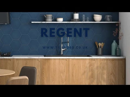 Regent Blue Hexagon Wall and Floor Tile