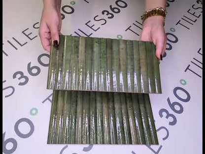 Raphael Green Fluted Wall Tile