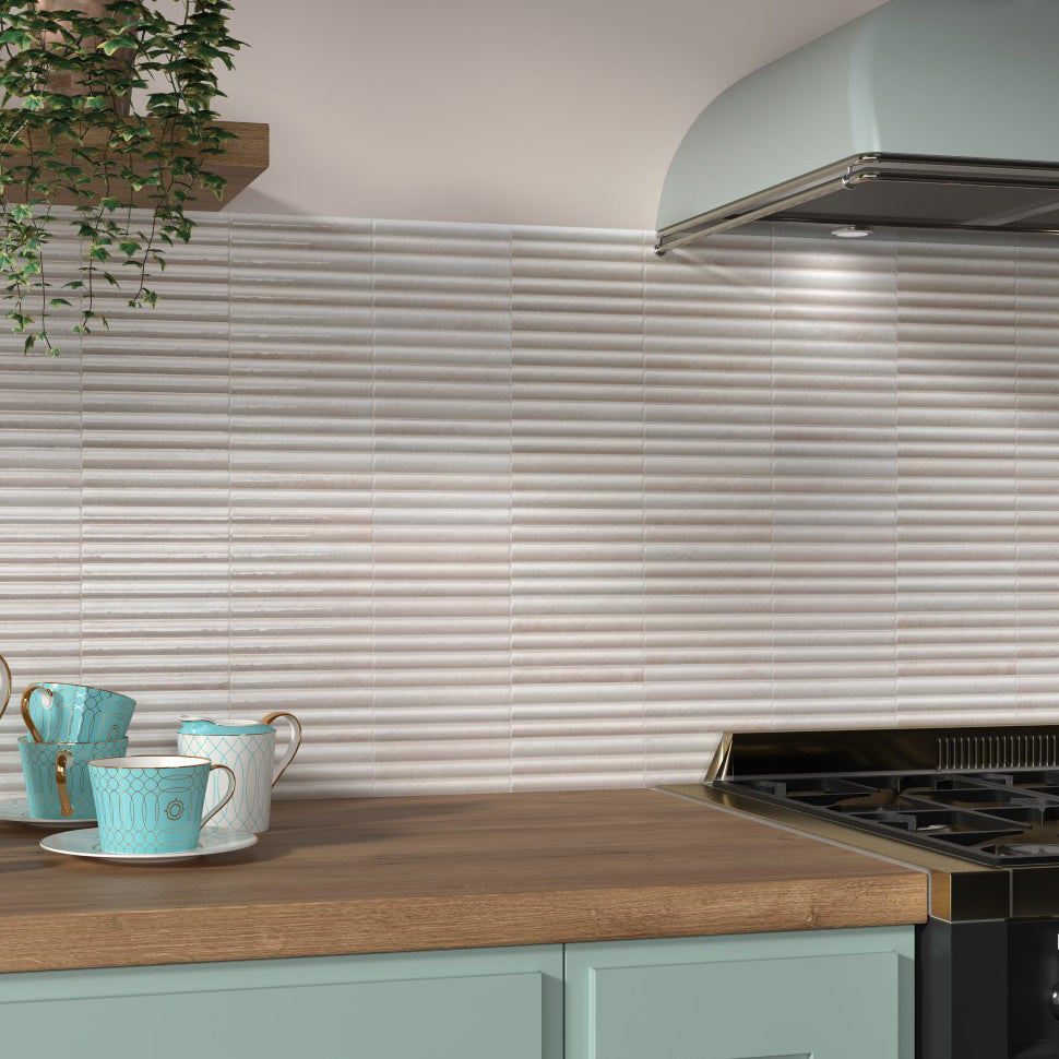 Raphael White Fluted Wall Tile