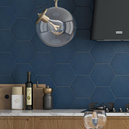 Regent Blue Hexagon Wall and Floor Tile