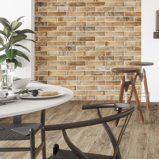 Prudhoe Honey Brick Effect Wall Tile