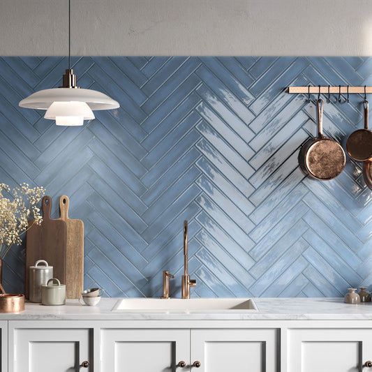 Lacquer Cobalt Blue Wall Tile