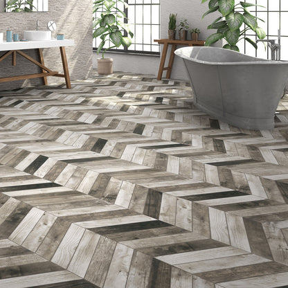 Bale Grey Left Floor Tile