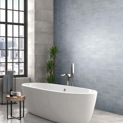 Boston Blue Brick Shaped Wall and Floor Tile