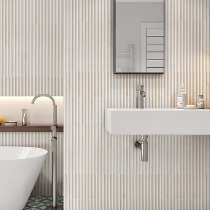 Raphael White Fluted Wall Tile