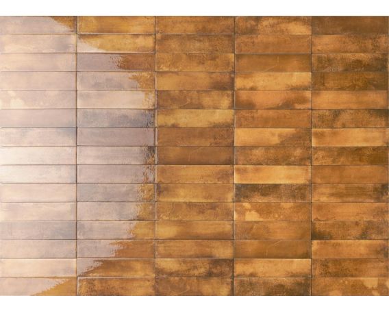 Slim Brick-Shaped Wall Tile in Ochre Shades - Arizona Range |Tiles360