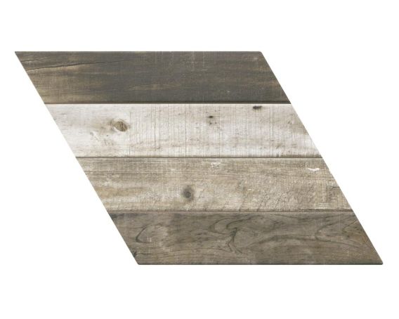 Wood Effect Diamond Chevron Floor Tiles in Grey Tones | Tiles360