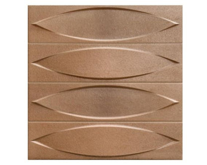 Metallic Copper 3D Elongated Oval Design Wall Tile - Contact Range |Tiles360