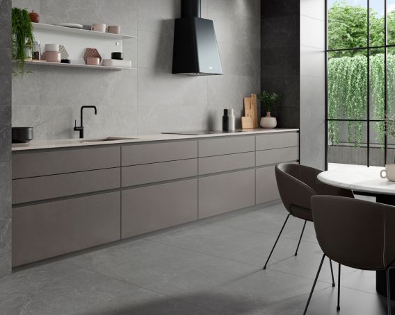 Grey Stone Effect Tile 300x600mm -La Borrasca Range | Tiles360